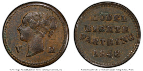 Victoria copper Model 1/8 Farthing 1848 AU53 PCGS, Birmingham mint, KM-X3. Dies by Joseph Moore. HID09801242017 © 2023 Heritage Auctions | All Rights ...