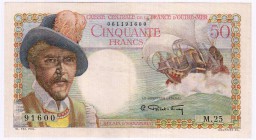 Banknoten Ausland Französisch Äquatorialafrika
50 Francs 1947. III