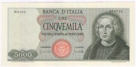 Banknoten Ausland Italien
5000 Lire 20.1.1970. I-