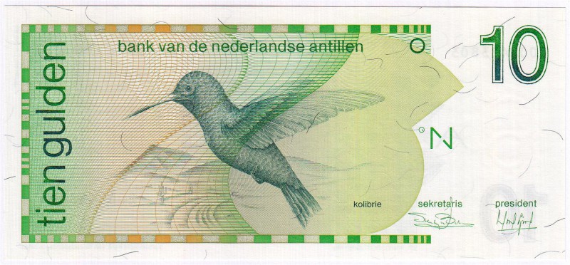 Banknoten Ausland Niederländische Antillen
10 Gulden 31.3.1986. I