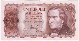 Banknoten Ausland Österreich
500 Schilling, 1.7.1965. II