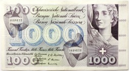 Banknoten Ausland Schweiz
1000 Franken 30.9.1954. III