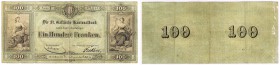 Banknoten Ausland Schweiz
100 Franken St. Gallische Kantonalbank, 3. April 1876 III