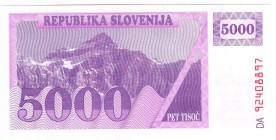 Banknoten Ausland Slowenien
5000 Tolarjev o.J. (1992). I