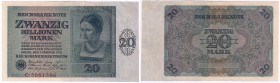 Banknoten Die deutschen Banknoten ab 1871 nach Rosenberg Deutsches Reich, 1871-1945
20 Billionen Mark 5.2.1924 Serie C.
II