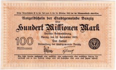 Banknoten Die deutschen Banknoten ab 1871 nach Rosenberg Deutsches Reich, 1871-1945 Deutsche Kolonien und Nebengebiete
100 Millionen Mark 22.9.1923. ...