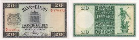 Banknoten Die deutschen Banknoten ab 1871 nach Rosenberg Deutsches Reich, 1871-1945 Deutsche Kolonien und Nebengebiete
20 Gulden 1.11.1937 Serie K/A...