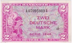 Banknoten Die deutschen Banknoten ab 1871 nach Rosenberg Westliche Besatzungszonen und BRD, ab 1948 Bank Deutscher Länder, 1948/49
2 Deutsche Mark 19...
