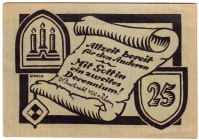 Banknoten Deutsches Notgeld und KGL Berlin
25 Pf. auf die 8. Pfadfinderabteilung 1922 grünes Papier.
II