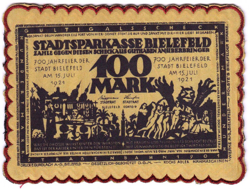 Banknoten Deutsches Notgeld und KGL Bielefeld Notgeld besonderer Art
Var. zu 10...