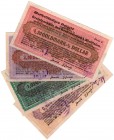 Banknoten Deutsches Notgeld und KGL Brilon
Kreisparkasse, 4 Scheine: 0.42, 1.05, 2.10, 4.20 Goldmark, 20.11.1923.
II-III