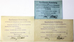Banknoten Deutsches Notgeld und KGL Falkenberg OS
Sparkasse des Kreises, 500 Tsd. 1, 5 Mio. Mark 10.8. 1923. II-III