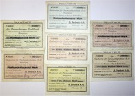 Banknoten Deutsches Notgeld und KGL Geestemünde
G. Seebeck A.-G. Schiffswerft Maschinenfabrik und Trockendocks, 6 Scheine: 100 Tsd. 20.8 - 15.9.23, 2...
