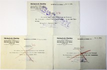 Banknoten Deutsches Notgeld und KGL Herdecke
Heinrich Habig AG Blaudruckfabrik und Kattundruckerei. 3 Scheine: 1,5 Mio. Mark, 2 Mio. Mark und 3 Mio. ...