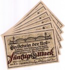 Banknoten Deutsches Notgeld und KGL Köln
Verlag "Die Stimme v. Rhein": 6 X 50 Mark 1922. I