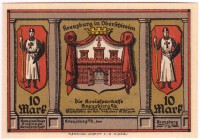 Banknoten Deutsches Notgeld und KGL Kreuzburg
Gemeinnützige Siedlung-Genossenschaft, 10 Mark ohne Datum.
II