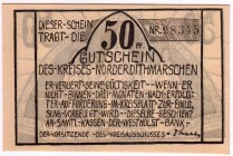 Banknoten Deutsches Notgeld und KGL Norder-Dithmarschen
50 Pf. ohne Datum. I