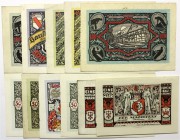 Banknoten Deutsches Notgeld und KGL Osterwieck
Ledergeld: 11 Scheine. 1.5. 1922. 2 X 20 Mark, 3 X 50 Mark, 2 X 100 Mark, 500 Mark, 500 Mark mit K-Nr....