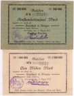 Banknoten Deutsches Notgeld und KGL Striegau
Kreis Ausschuß. 500 Tsd, 1 Mio Mark, 11.8.1923
II-III