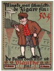 Banknoten Deutsches Notgeld und KGL Vlotho
Ernst Sitte, 50 Pf. Reklameschein, ohne Datum. Schwarze Druckfirma.
I-