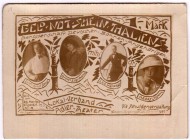 Banknoten Deutsches Notgeld und KGL Wilhelmshaven-Rüstringen
Lokale-Verband Adler-Theater, 25.2. 1922. 1 Mark
III