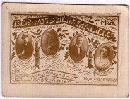 Banknoten Deutsches Notgeld und KGL Wilhelmshaven-Rüstringen
Lokale-Verband Adler-Theater, 25.2. 1922. 2 Mark
III