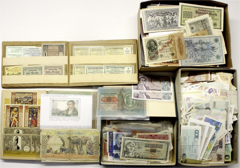 Banknoten Lots Ausland
Ca. 2300 Banknoten. Viele ausländische Scheine, meist mo...