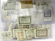Banknoten Lots Deutschland
Ca. 188 Not- und Inflationsscheine aus Pommern. Darunter viele seltene Ausgaben z.B. aus Barth, Greifenhagen, Greifswald, ...