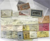 Banknoten Lots Deutschland
61 Scheine. 49 sehr seltene Notgeldscheine aus dem Oberelsass. Dazu 12 Scheine aus Lothringen. Aufstellung kann angeforder...