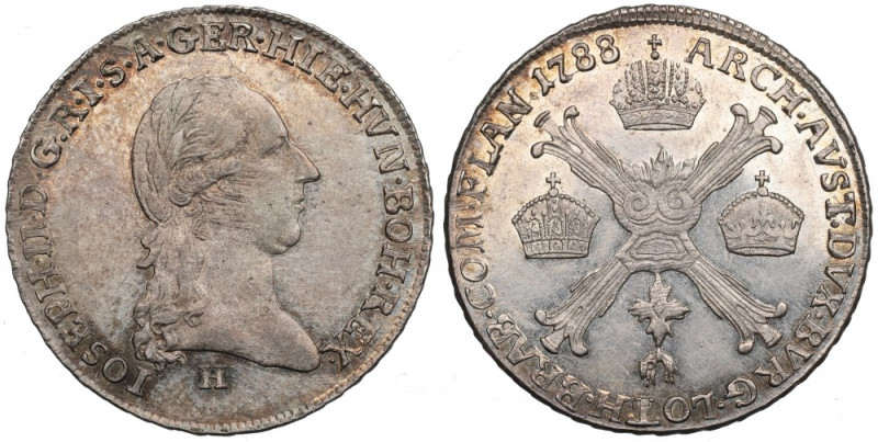 Austrian Netherlands, 1/4 Thaler 1788 Piękny egzemplarz, rzadziej spotykanej emi...