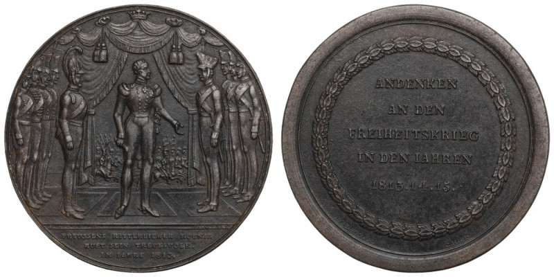 Germany, Medal for war 1813-15 Piękny egzemplarz. Rzadsza w handlu pozycja. Awer...