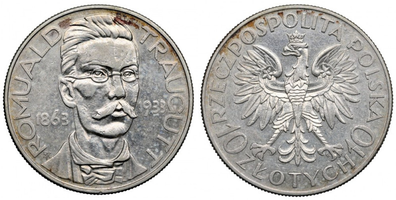 II Republic of Poland, 10 zloty 1933 Traugutt Bardzo ładnie zachowany egzemplarz...