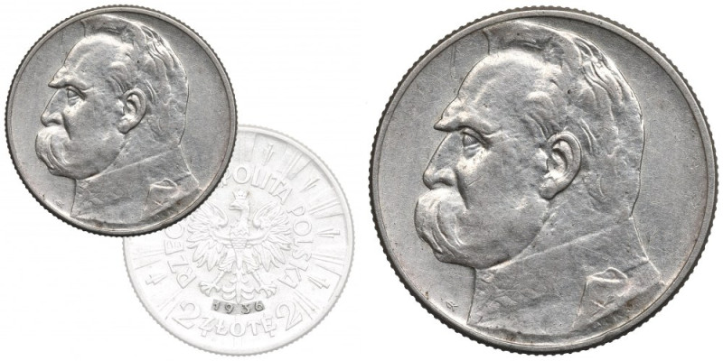 II Republic of Poland, 2 zloty 1936 Pilsudski Poszukiwana pozycja, stanowiąca br...