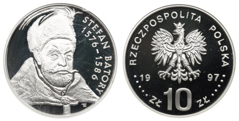 III RP, 10 złotych 1997 Stefan Batory - popiersie Piękny egzemplarz. Moneta w gr...