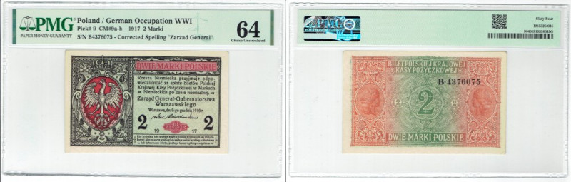 2 mkp 1916 Generał - PMG 64 Egzemplarz w przepięknym stanie zachowania, docenion...
