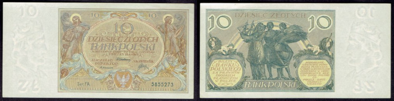 II RP, 10 złotych 1929 FA Piękny naturalny egzemplarz&nbsp; Złamania na dolnym r...