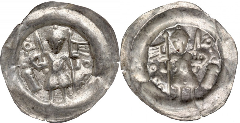 Poland, Bracteat Znakomity brakteat piastowski, charakteryzujący się bogatą symb...