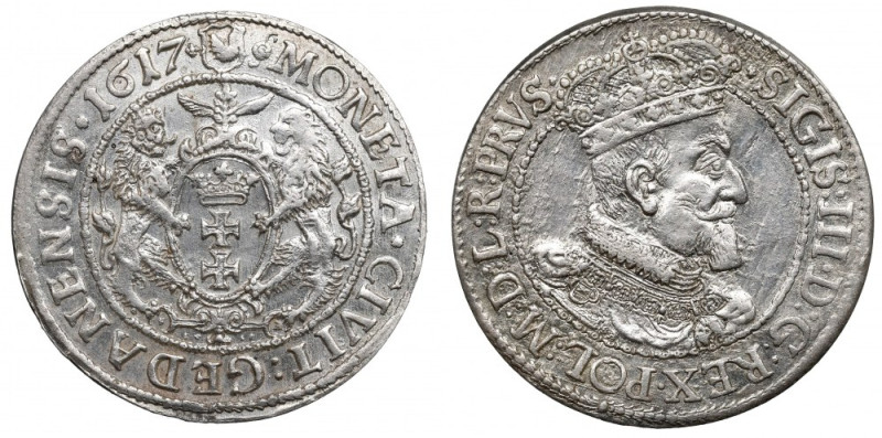 Sigismund III, 18 groschen 1616, Danzig - NGC MS63 Wariant legendy otokowej awer...
