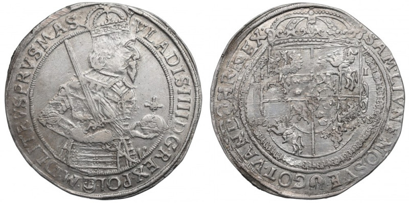 Vladislaus IV Vasa, Thaler 1635, Bydgoszcz Egzemplarz o bardzo ładnym połysku z ...