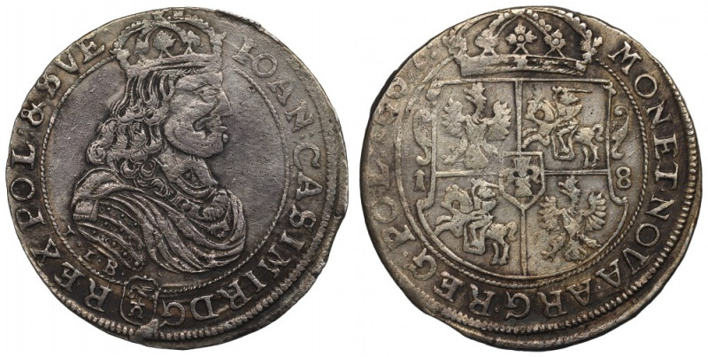John II Casimir, 18 groschen 1667, Bromberg Ładny egzemplarz przedostatniego roc...