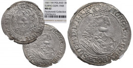 John II Casimir, 18 groschen 1661, Elbing - NGC MS62 MAX R3