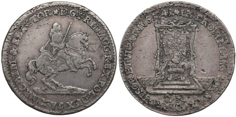 Germany, Saxony, Friedrich August II, 2 groschen 1741 Ładny egzemplarz. Skazy tł...