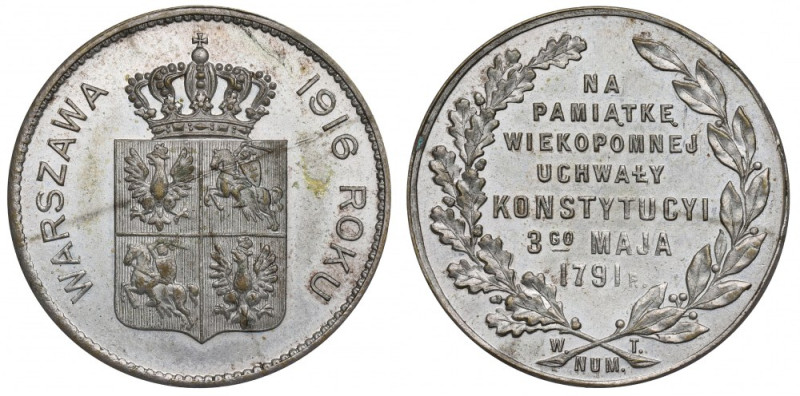 Polska, Medal Na pamiątkę Konstytucji 3 Maja 1916 Znany i lubiany medal wydany p...