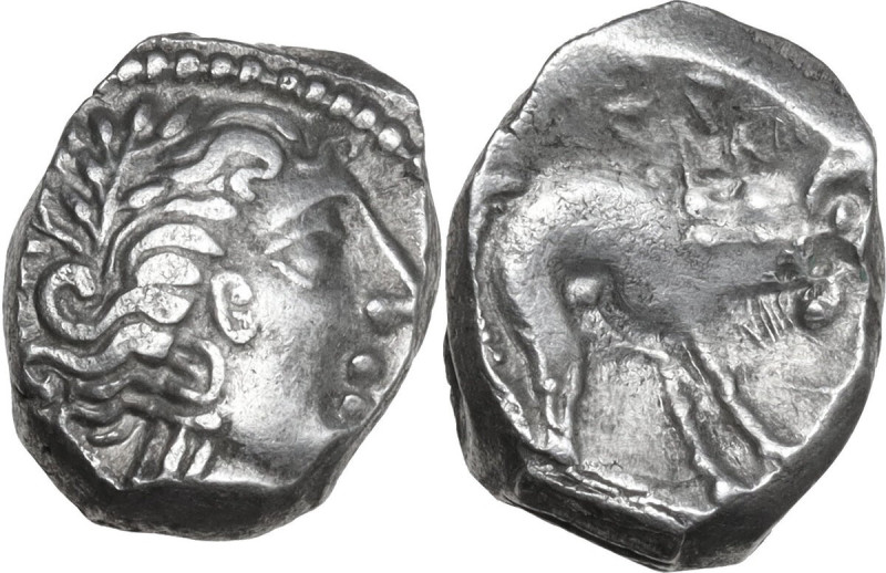 Celtic World. Southern Gaul, Insubres. Southern Gaul, Insubres. AR Drachm, imita...