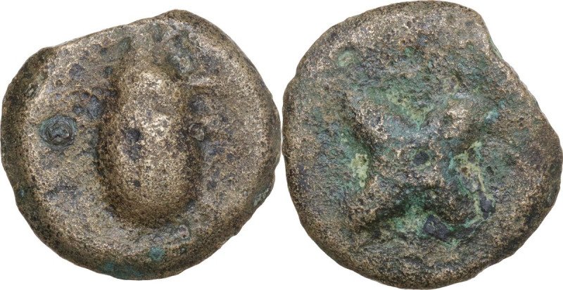 Greek Italy. Central Italy, uncertain. AE Cast Semuncia, 3rd century BC. Obv. Be...