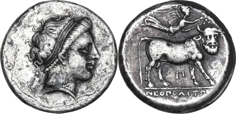 Greek Italy. Central and Southern Campania, Neapolis. AR Didrachm, c. 300-280 BC...