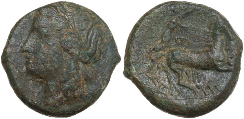 Sicily. Syracuse. Agathokles (317-289 BC). AE 19 mm. Obv. Head of Persephone lef...