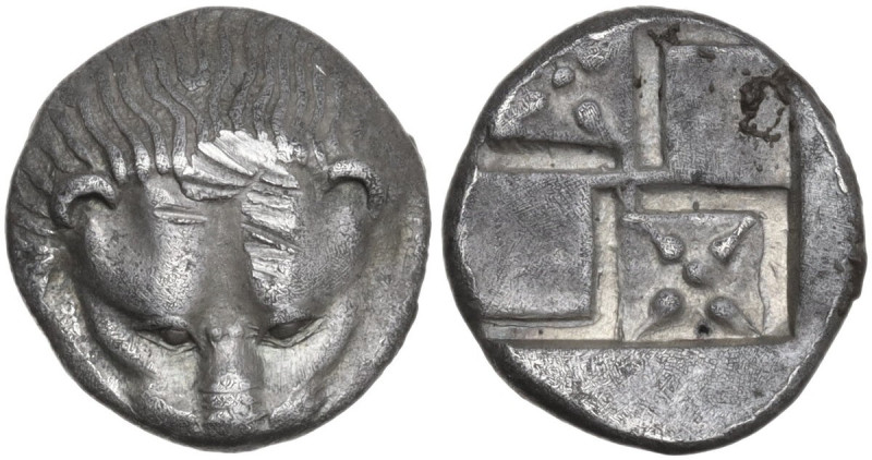 Continental Greece. Cimmerian Bosporos, Pantikapaion. AR Triobol, 450-437 BC. Ob...