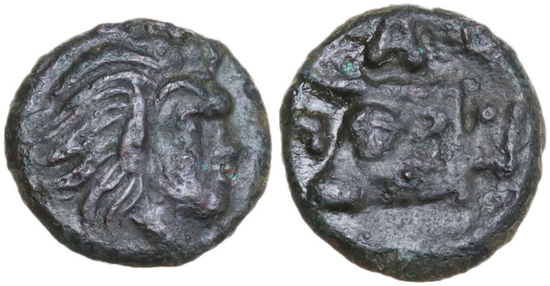 Continental Greece. Cimmerian Bosporos, Pantikapaion. AE 10 mm, 310-303 BC. Obv....