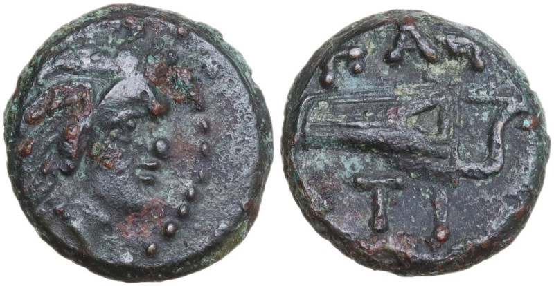 Continental Greece. Cimmerian Bosporos, Pantikapaion. AE 13 mm, 200-150 BC. Obv....